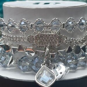 2024 Bomb Party Summer Stack “The Sparkle Of Dreams” RBP 7718 4 bracelets Silver